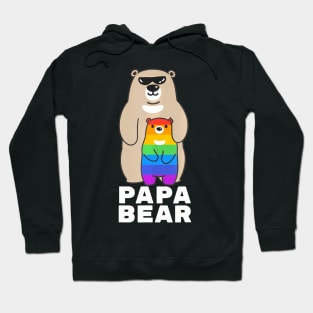 Lgbt Proud Papa Bear Proud Bear Dad Lgbt Pride Gay Hoodie